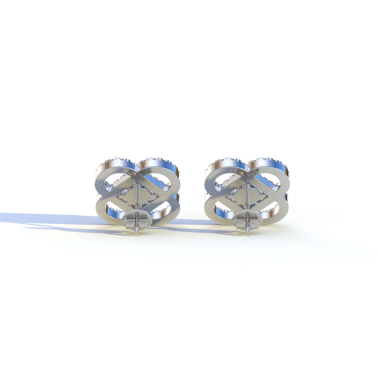 Round Cut Lab Diamond Stud Earrings - Hanri Daussi