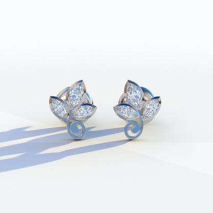 Le Petite - Marquise Cut Lab Diamond Stud Earrings | Attractive Bezel Setting