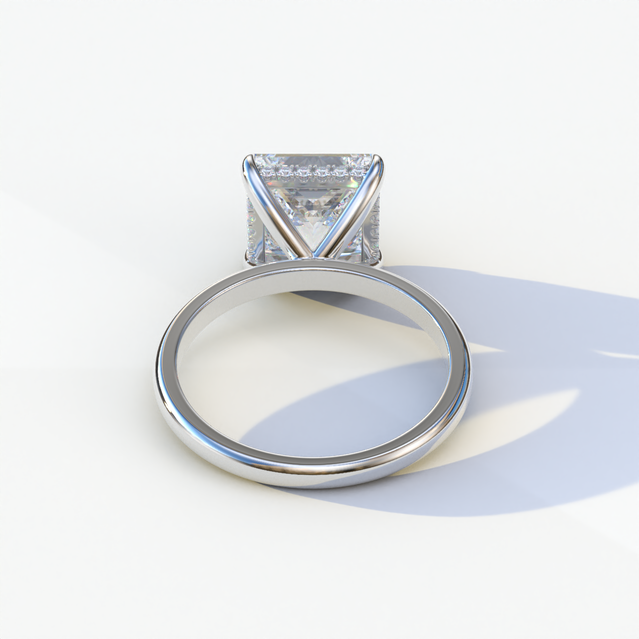 3 Carat Princess Cut Lab Grown Diamond Engagement Ring - Bellissimo