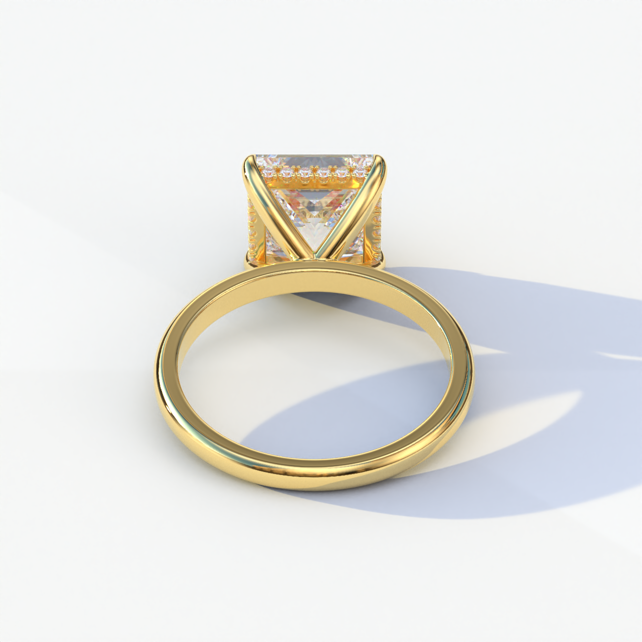 3 Carat Princess Cut Lab Grown Diamond Engagement Ring - Bellissimo